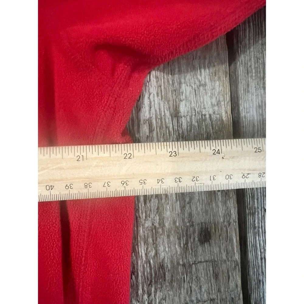 Nike Therma-FIT Mens Large Red Fleece Quarter Zip Pullover Sweatshirt Mock Neck